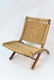HANS WEGNER STYLE WOVEN ROPE FOLDING CHAIR