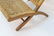 HANS WEGNER STYLE WOVEN ROPE FOLDING CHAIR - 3