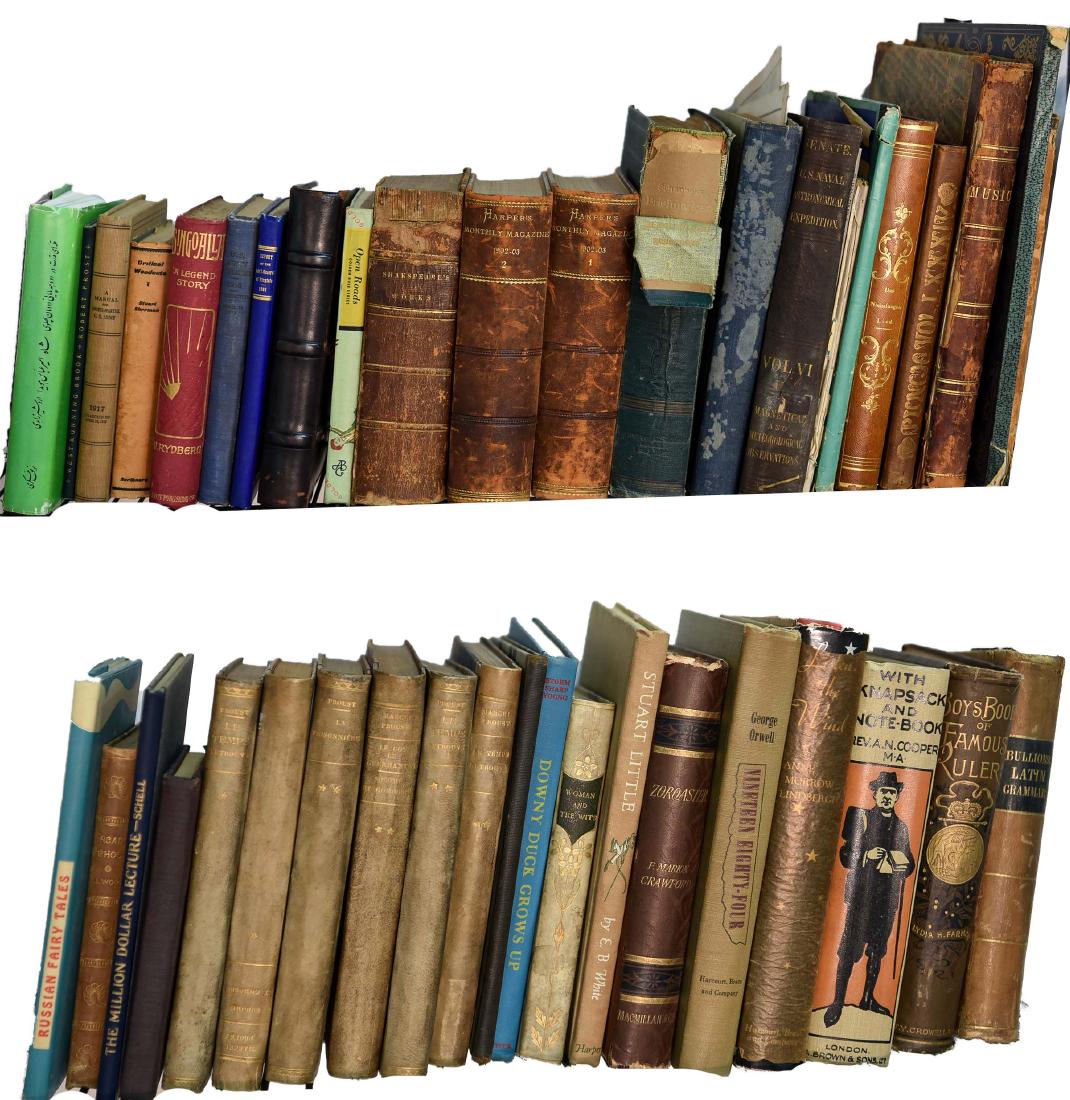 GROUPING OF VINTAGE BOOKS INCL. LEATHER BOUND (1 of 7)