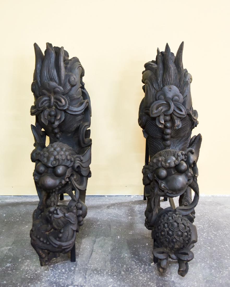 PAIR CHINESE DRAGON ANTIQUE ARCHITECTURAL ELEMENTS (1 of 9)