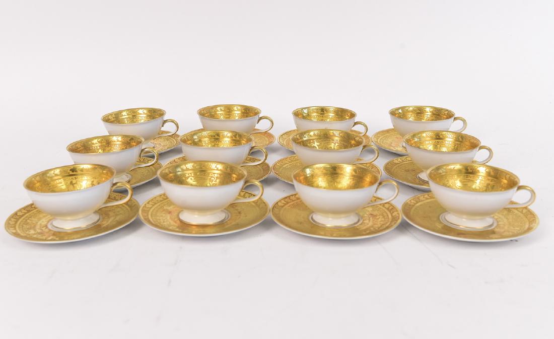 PORCELAIN WHITE & GOLD DEMITASSE SET (1 of 8)