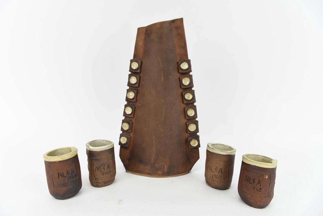 MID-CENTURY CERAMIC DECANTER SET (1 of 7)