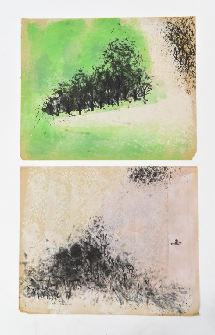 PAIR OF 20TH CENTURY ASIAN LANDSCAPE PAINTINGS (1 of 10)