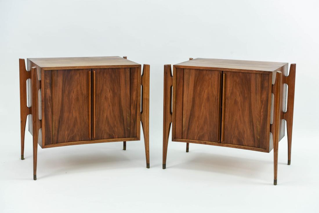 PAIR OF JORGEN CLAUSEN DANISH TAMBOUR NIGHTSTANDS (1 of 9)