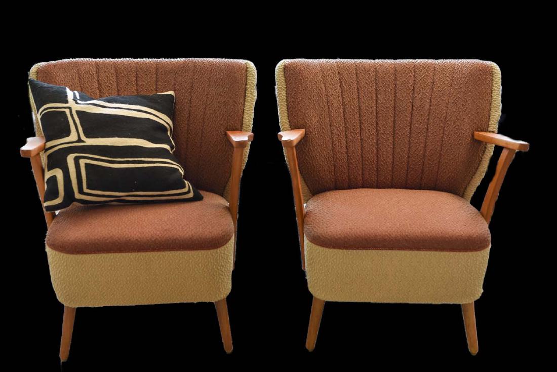 PAIR OF DANISH EASY CHAIRS C. 1950'S (1 of 9)
