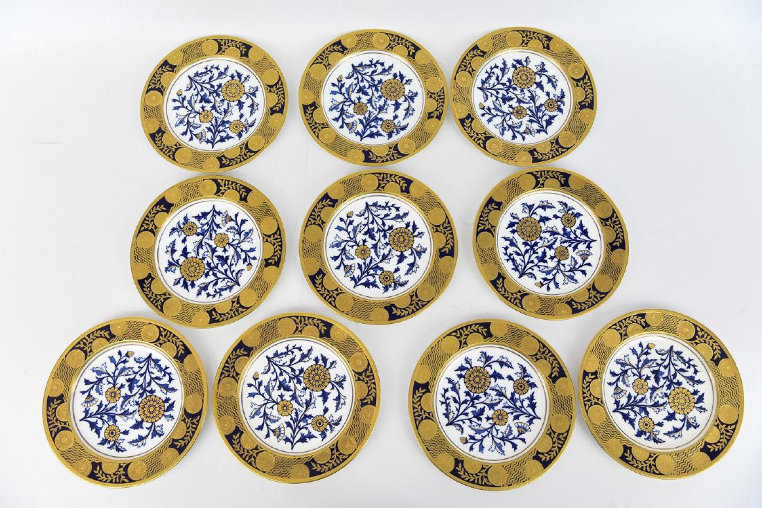 (10) GILT MINTONS PORCELAIN PLATES (1 of 9)