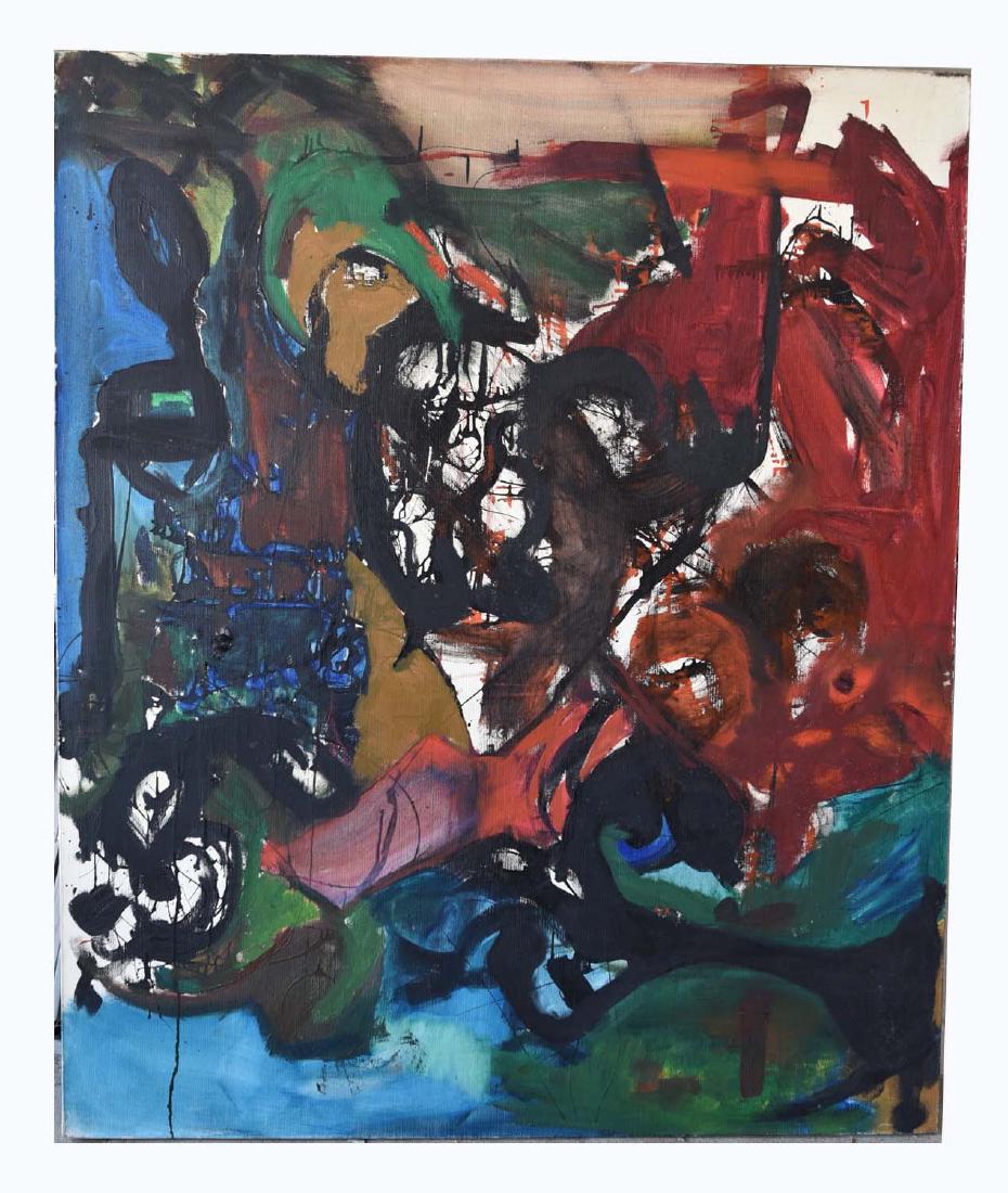 LARGE MID-CENTURY ABSTRACT O/C (1 of 10)