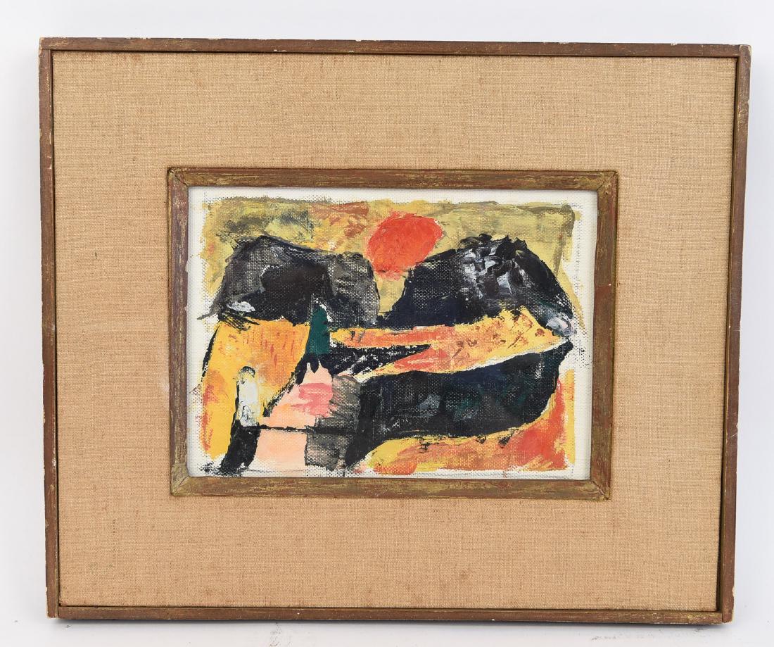 SMALL MID-CENTURY ABSTRACT O/C (1 of 8)