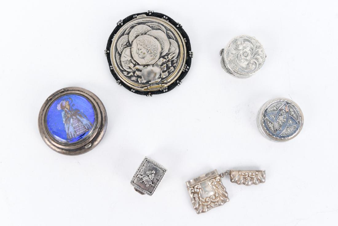 GROUPING OF SMALL SILVER BOXES (1 of 9)