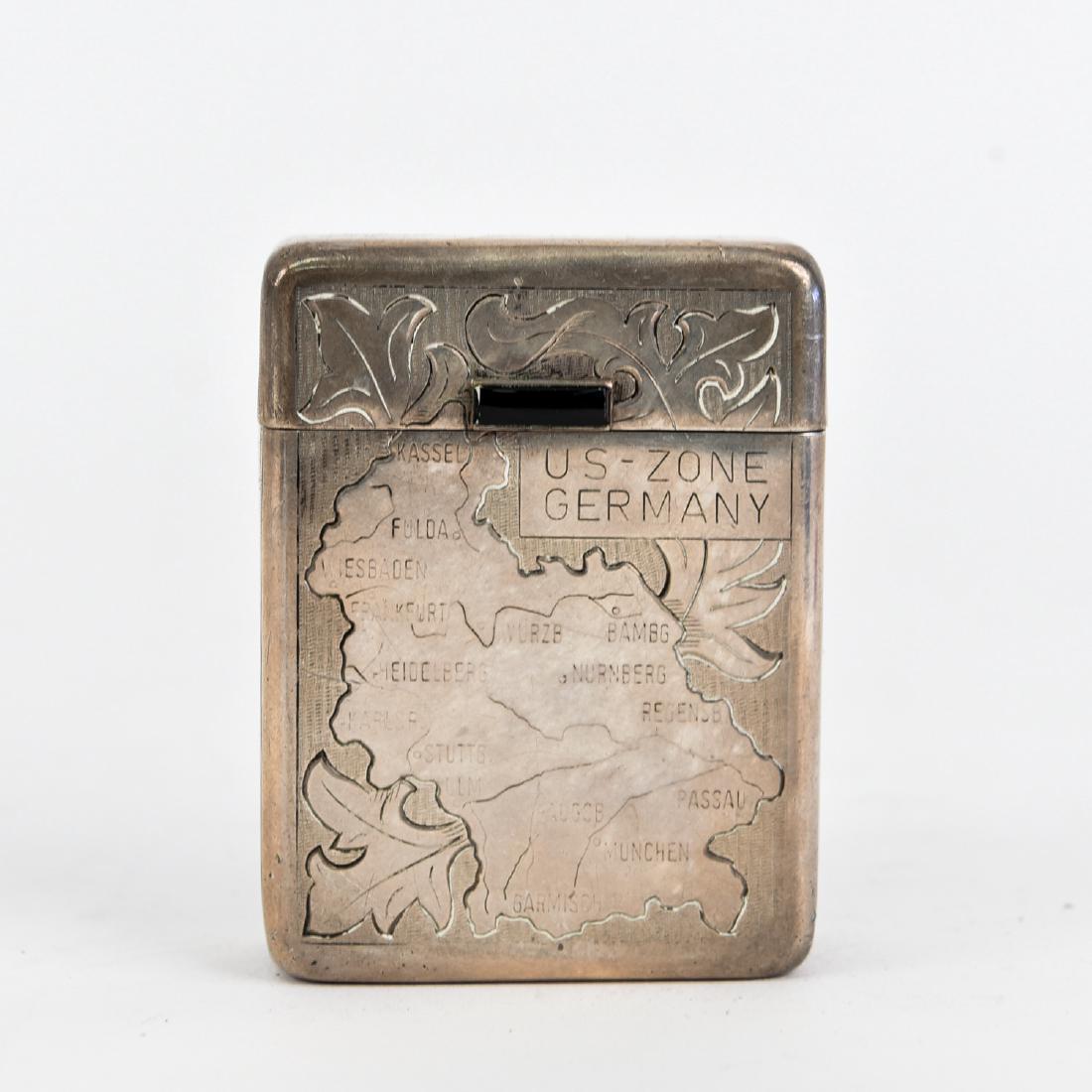 US ZONE GERMANY .835 SILVER CIGARETTE CASE (1 of 6)