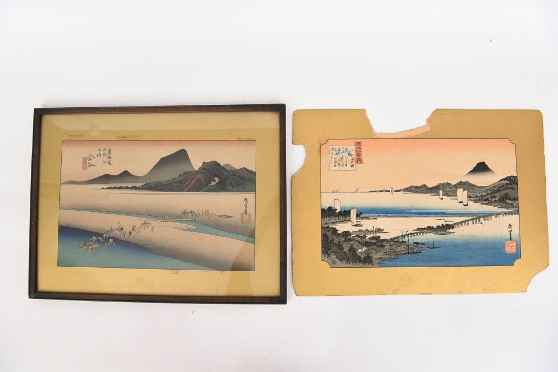 (2) JAPANESE WOODBLOCK PRINT LANDSCAPES (1 of 11)