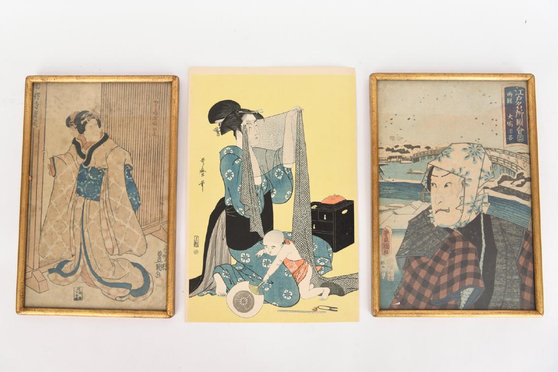 (3) JAPANESE PRINTS OF FIGURES (1 of 12)