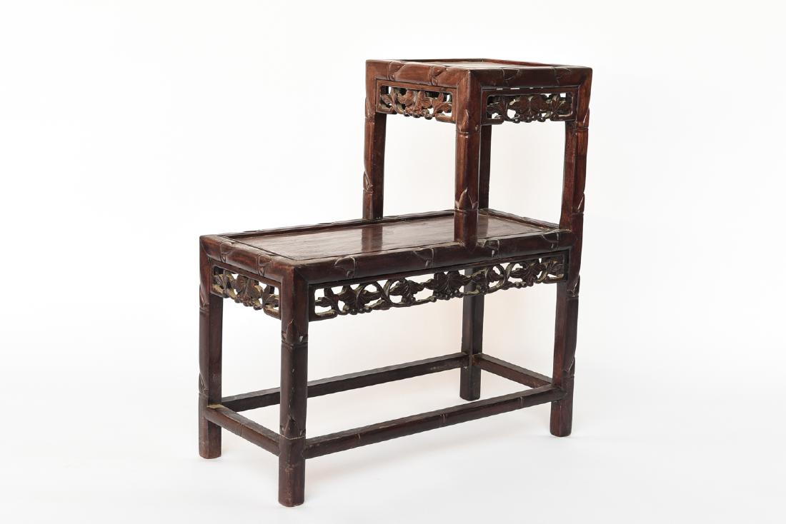 CHINESE CARVED PLANT STAND CONSOLE TABLE (1 of 8)