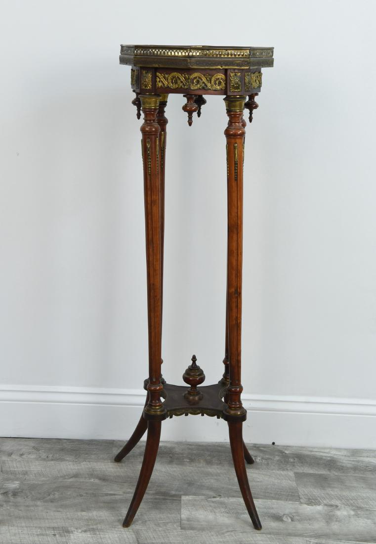 VICTORIAN MARBLE TOP PEDESTAL WITH ORMOLU (1 of 9)