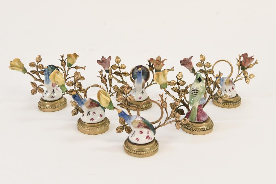 (6) FRENCH PORCELAIN PLACE CARD HOLDERS (1 of 7)