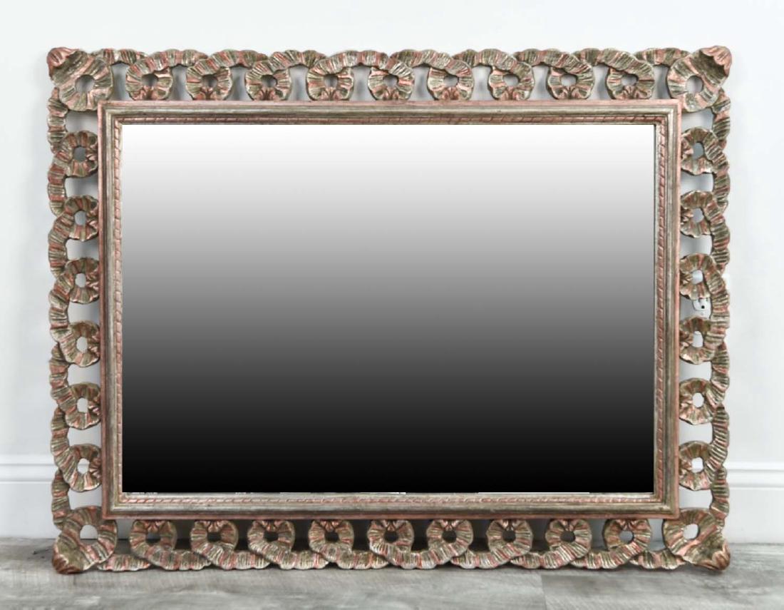 HOLLYWOOD REGENCY FRENCH STYLE RIBBON FRAME MIRROR (1 of 7)