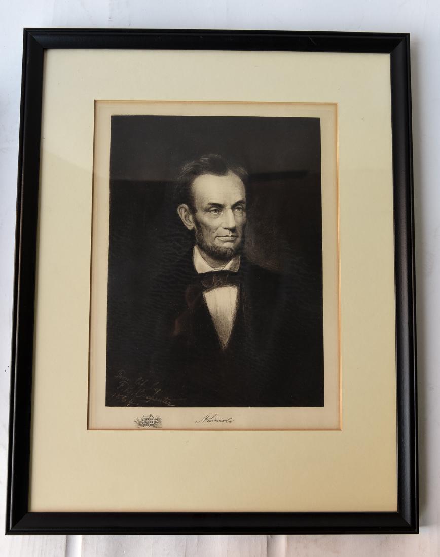 ABRAHAM LINCOLN ENGRAVING (1 of 7)