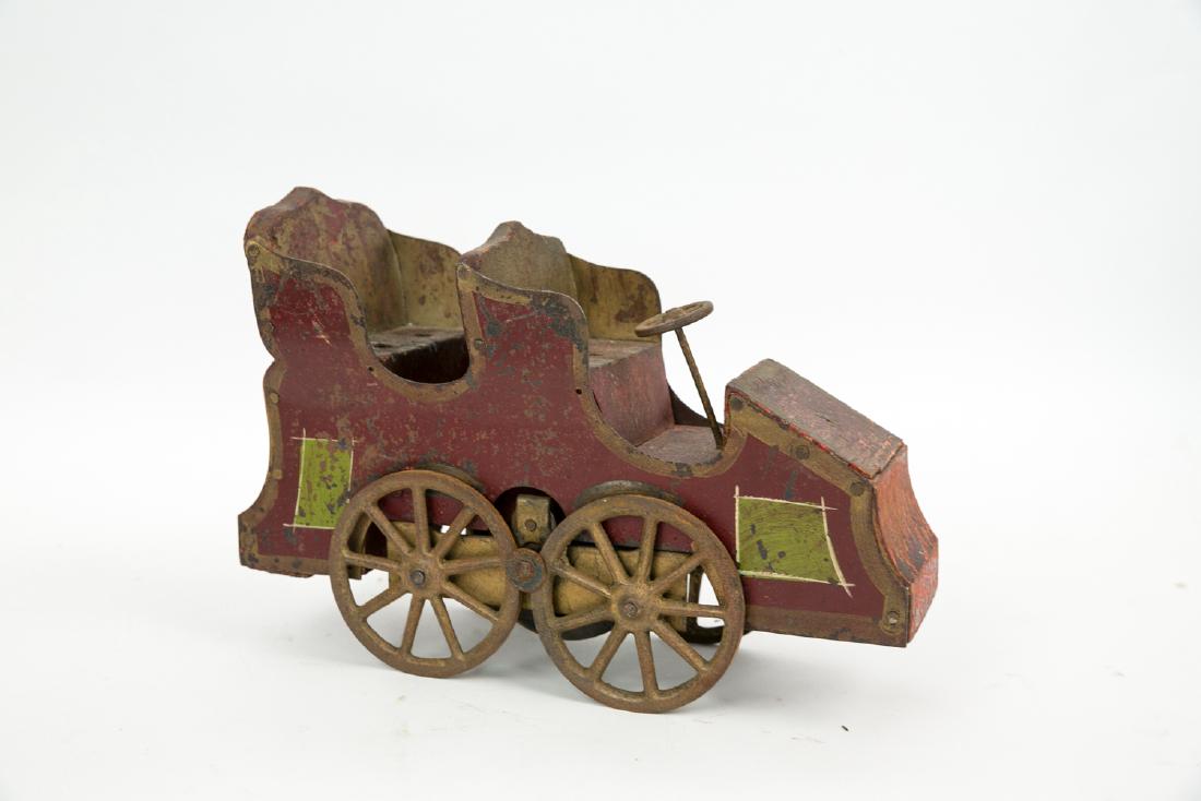 EARLY 1897 WIND UP TIN TOY CAR (1 of 8)