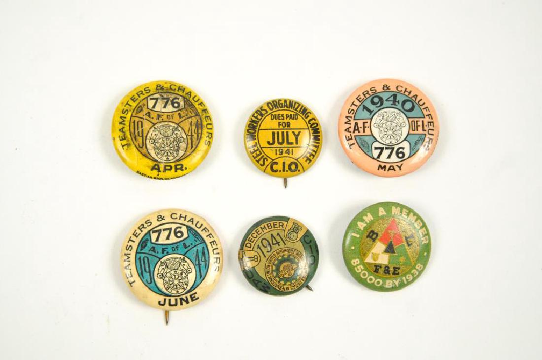 GROUPING OF TEAMSTERS & CHAUFFEURS PINBACK BUTTONS (1 of 6)