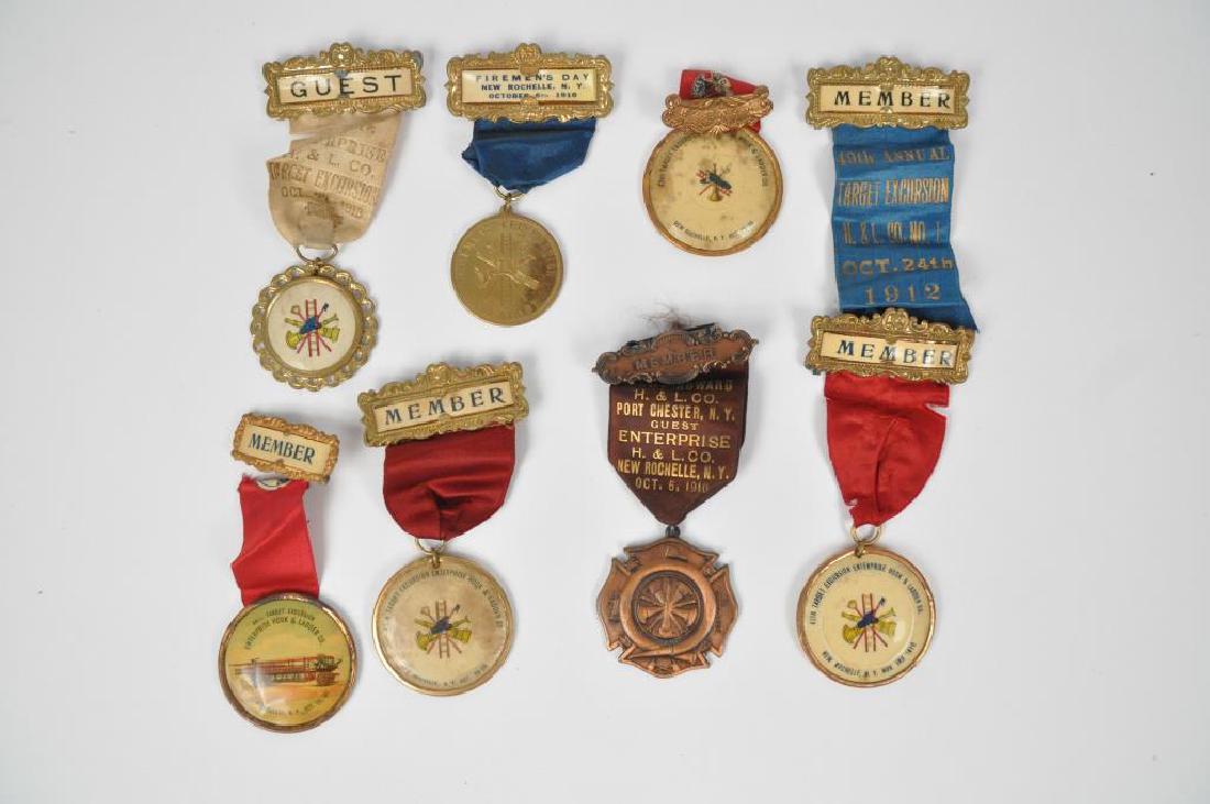 GROUPING OF NEW ROCHELLE FIRE DEPT PINS & RIBBONS (1 of 7)