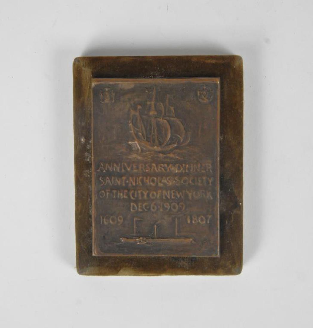 1909 CHESTER BEACH BRONZE PLAQUETTE (1 of 5)