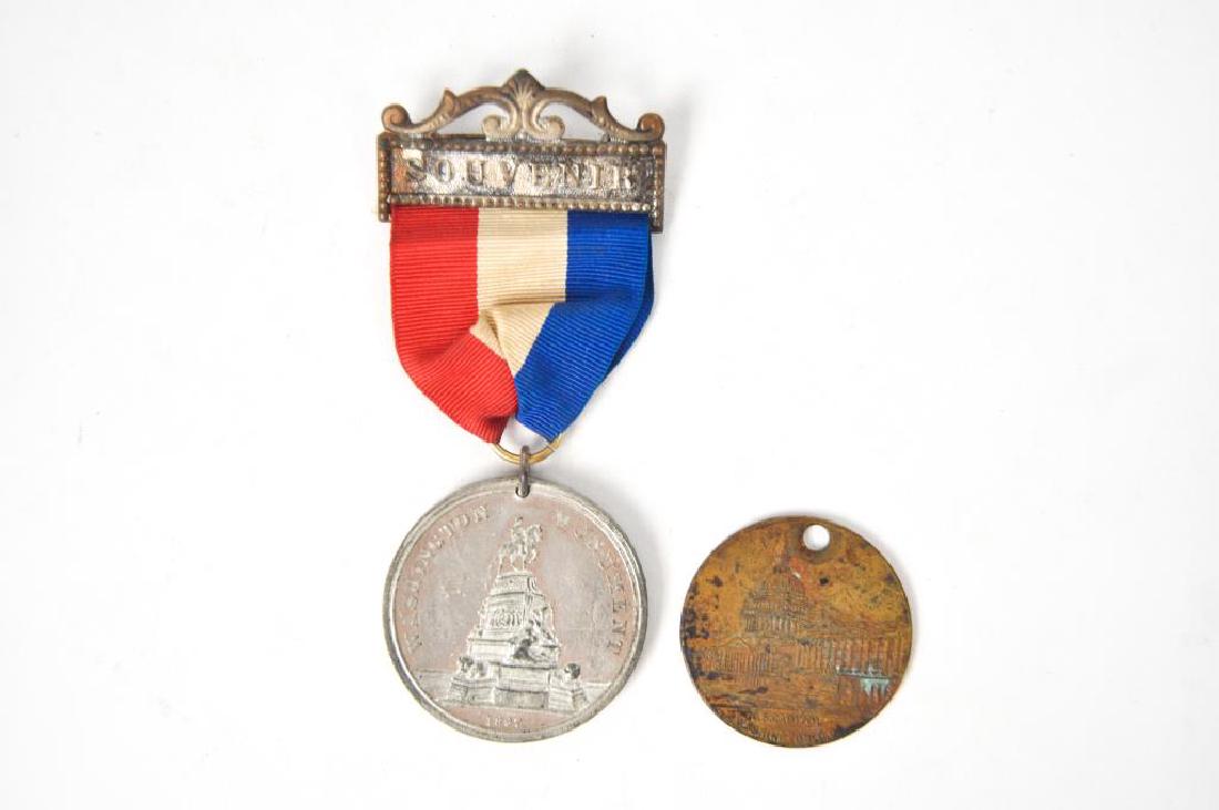 2 GEORGE WASHINGTON MONUMENT TOKENS (1 of 8)