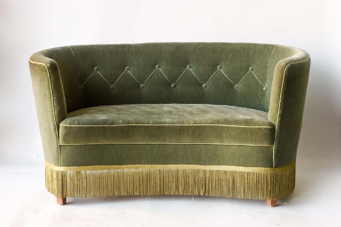 MINATURE SWEDISH MOHAIR SETTEE (1 of 9)