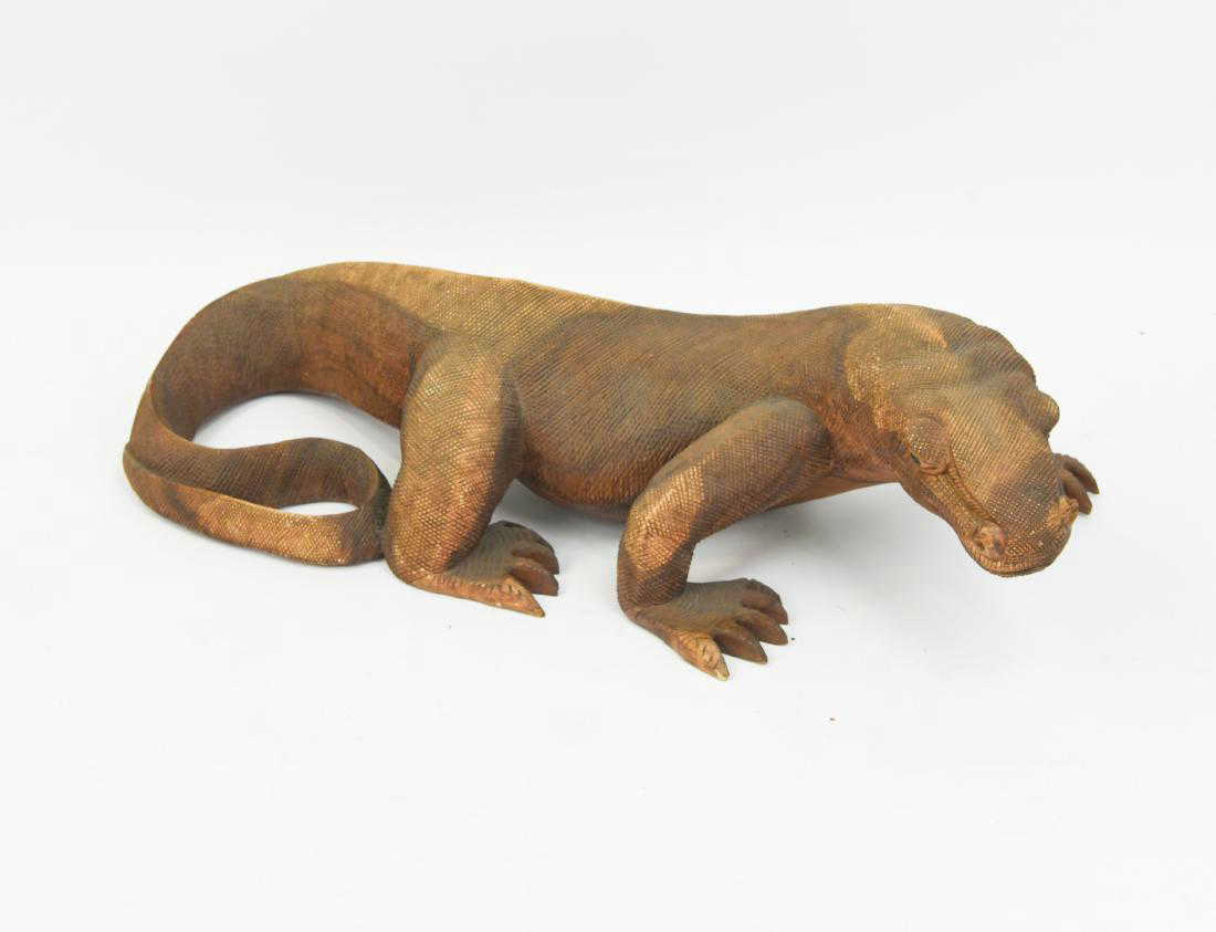 Giant Hand Carved Wooden Komodo Dragon