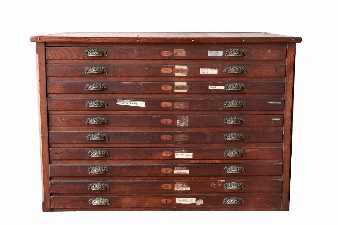 LARGE ARCHITECTS FLAT FILE CABINET (1 of 10)