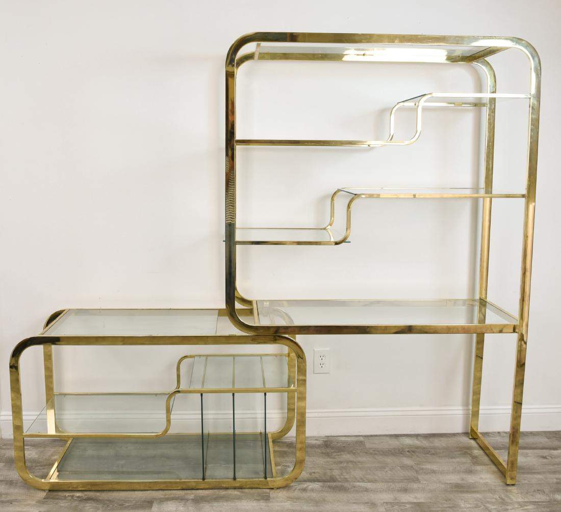 MILO BAUGHMAN FOR DIA BRASS EXTENDING ETAGERE (1 of 10)