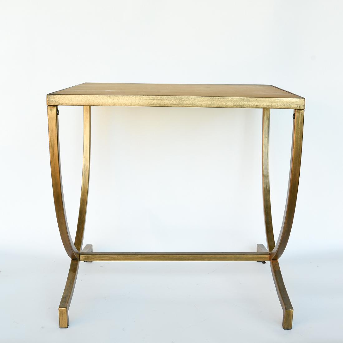 SMALL METAL & GLASS SIDE TABLE (1 of 8)