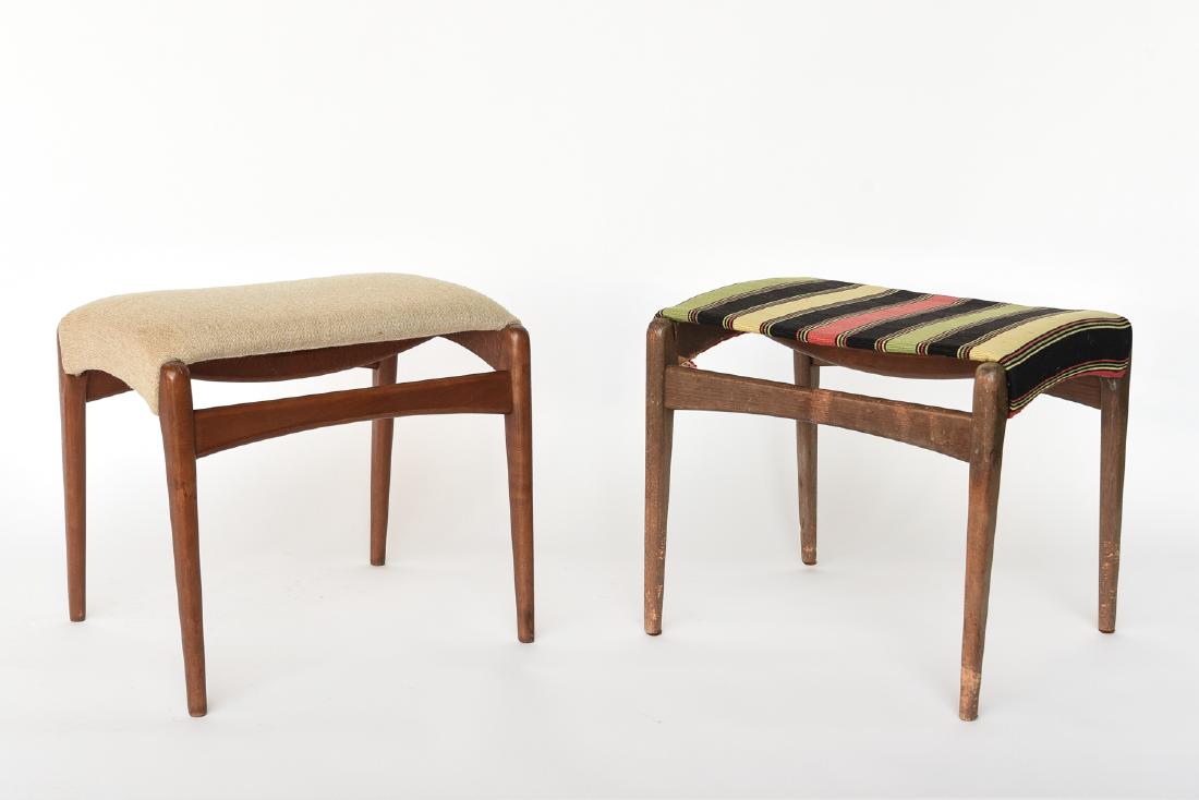 (2) MID CENTURY DANISH FOOT STOOL OTTOMANS (1 of 10)