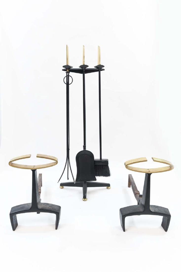 DONALD DESKEY FIREPLACE TOOLS AND ANDIRONS (1 of 11)