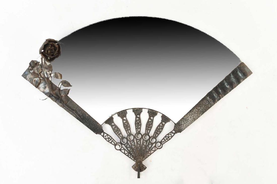 ART DECO METAL FAN MIRROR (1 of 7)