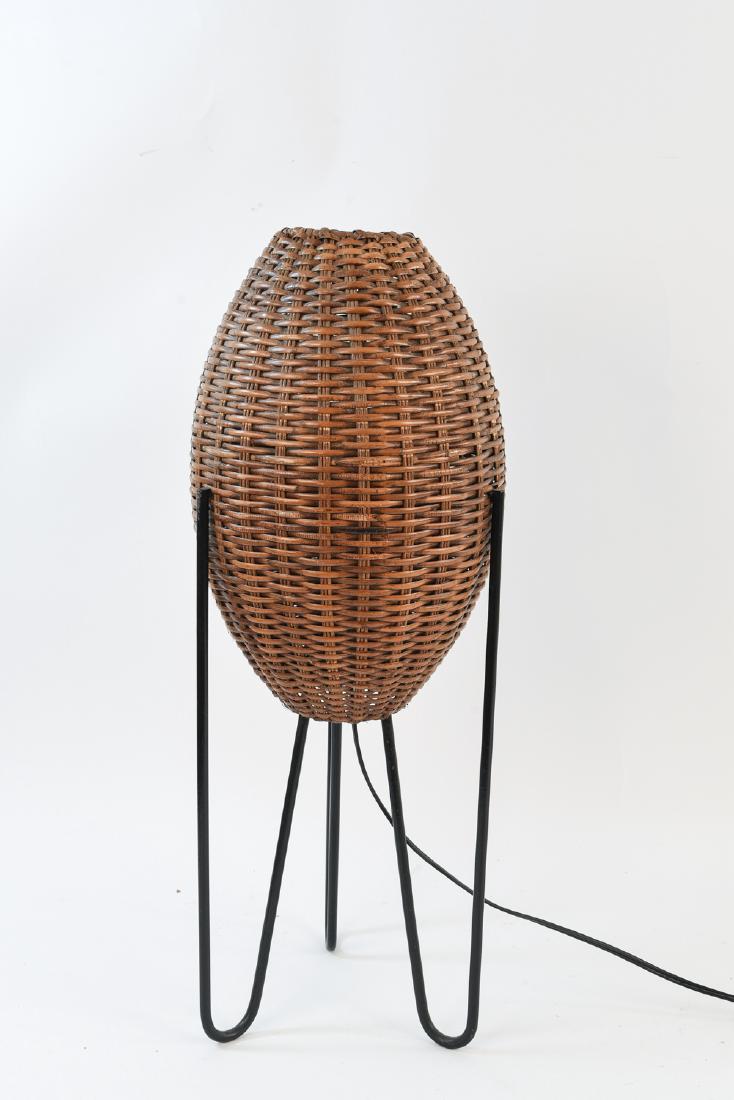 PAUL MAYEN WOVEN WICKER HAIRPIN TRIPOD LAMP (1 of 8)