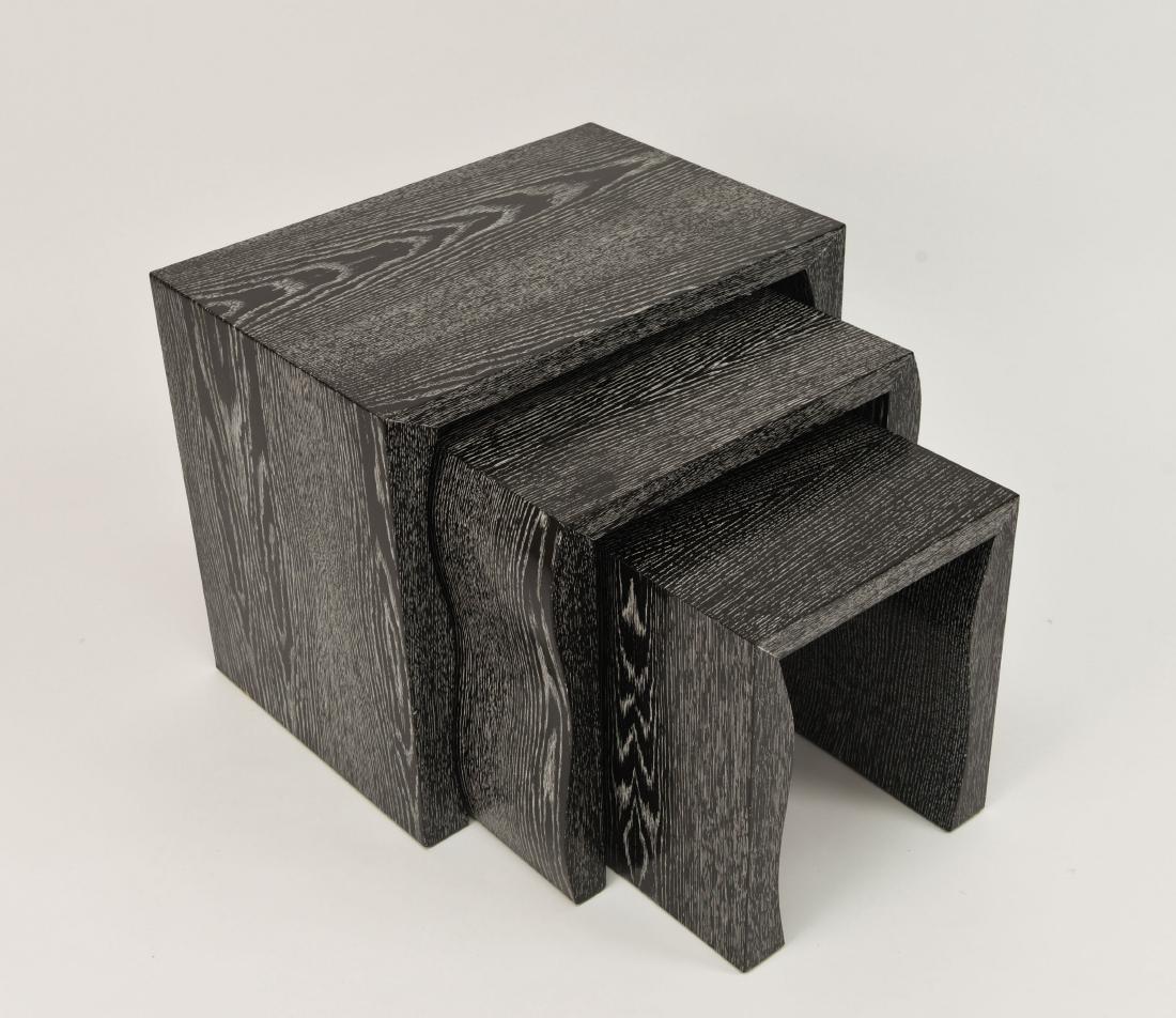 ART DECO CERUSED OAK NESTING TABLES (1 of 8)
