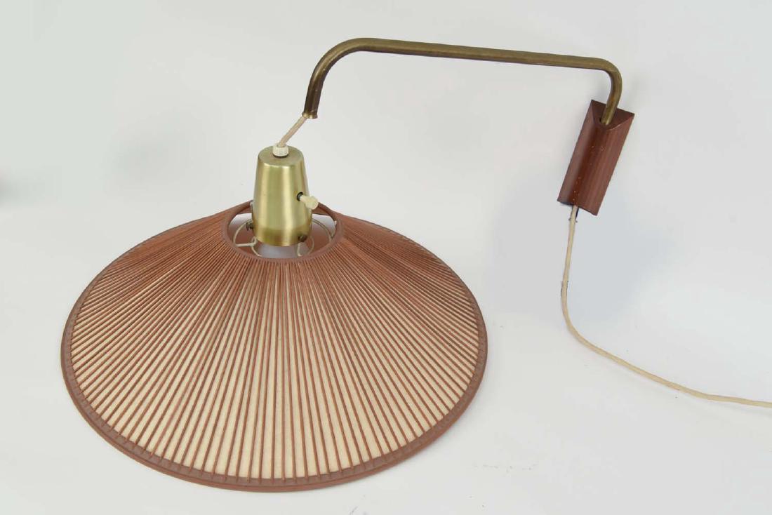 GEORGE NELSON FOR HOWARD MILLER SCONCE: Dimensions: Shade: H 9.5" x Dia: 18" Condition: Normal signs of use and age, dusty, working.