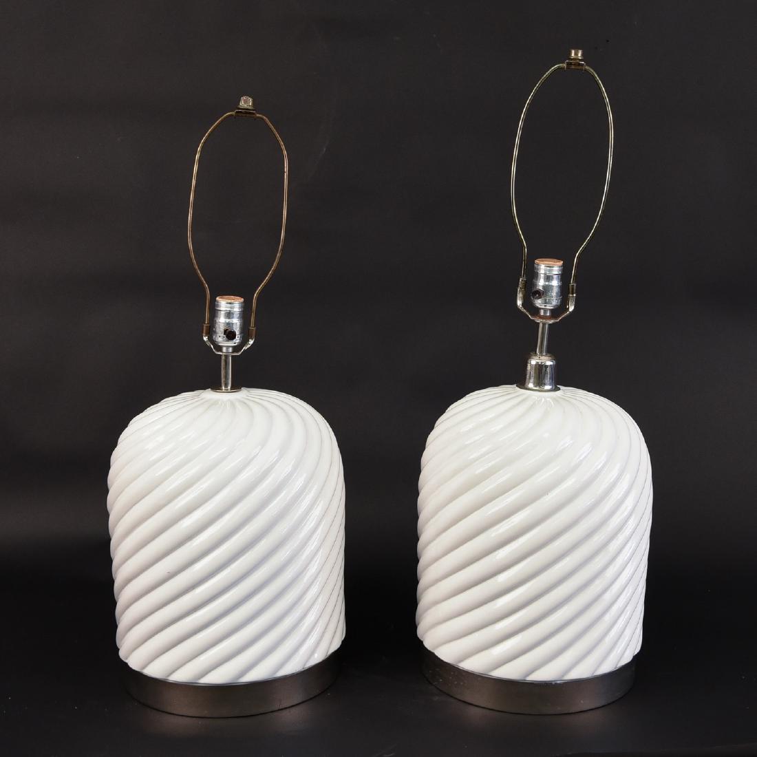 PAIR OF TOMMASO BARBI CERAMIC LAMPS (1 of 9)