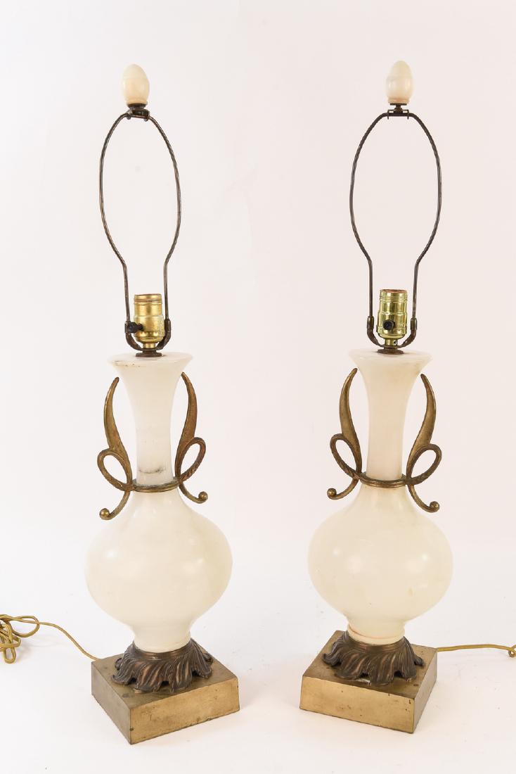 PAIR OF MARBLE URN FORM LAMPS W/ ORMOLU (1 of 10)