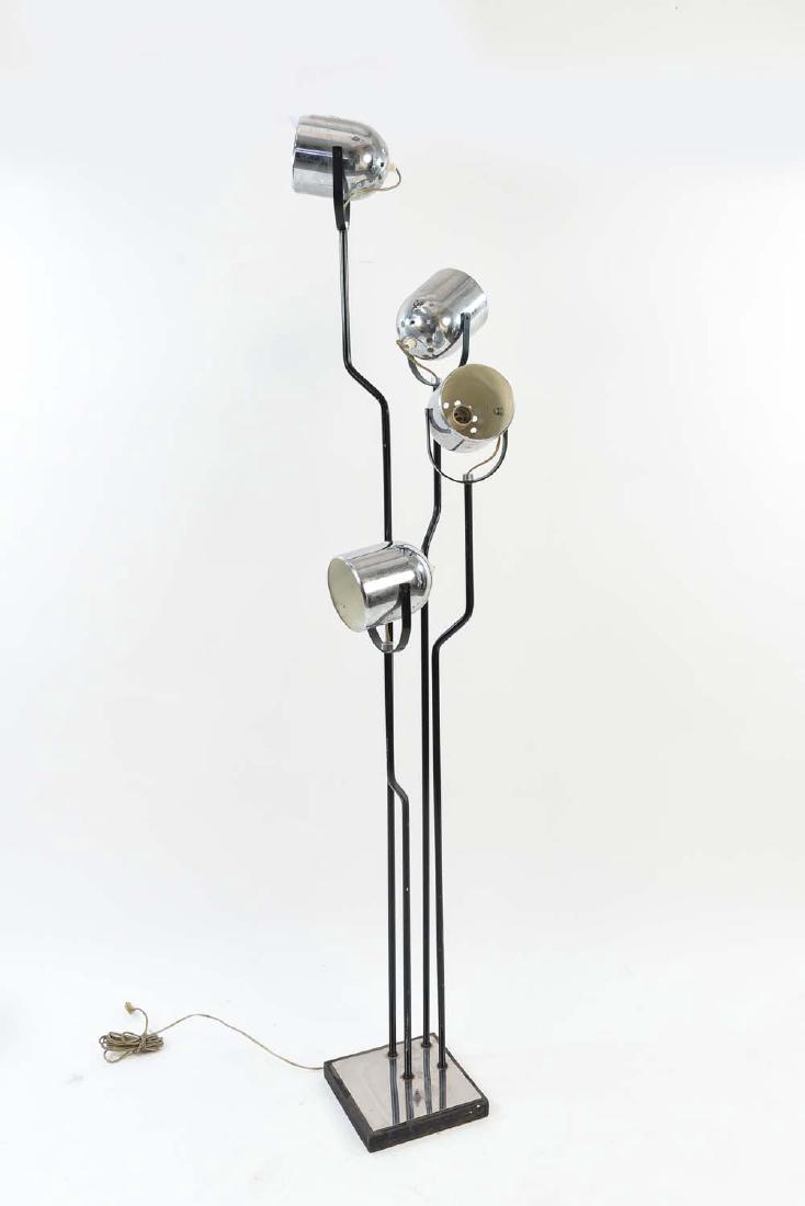 REGGIANI 1960'S CHROME TRIPLE LIGHT FLOOR LAMP (1 of 11)