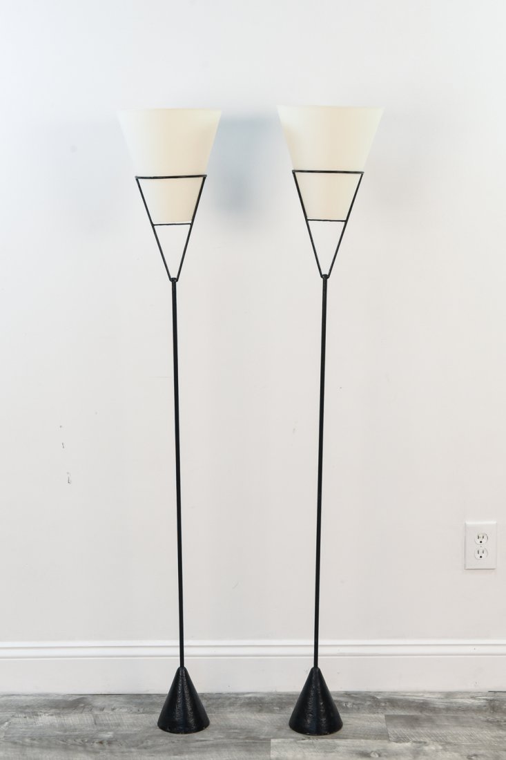 PAIR OF VICE VERSA CARL AUBOCK STYLE FLOOR LAMPS (1 of 8)