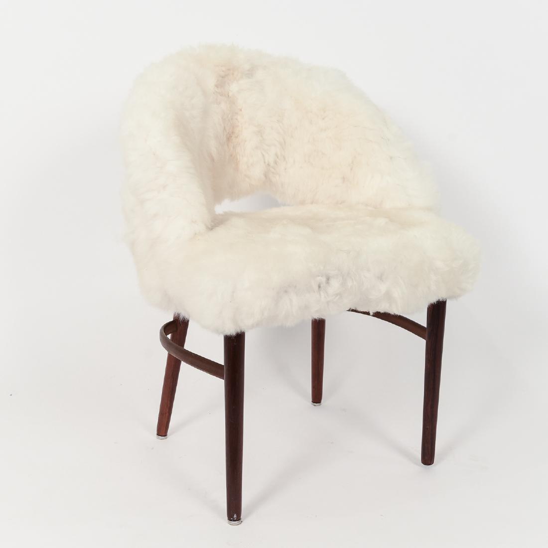 FRODE HOLM DANISH VANITY CHAIR IN LAMB'S WOOL (1 of 7)
