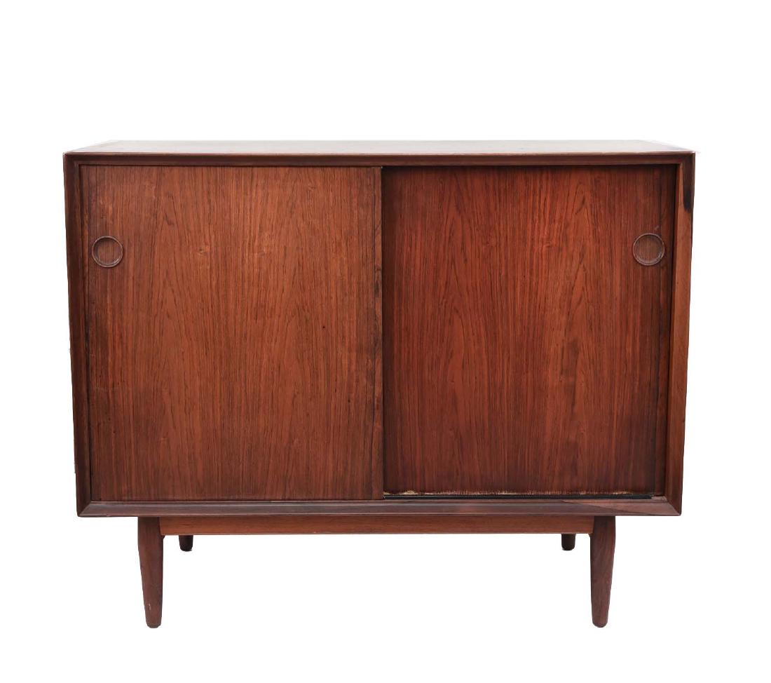 ARNE VODDER FOR SIBAST ROSEWOOD CABINET: Dimensions: H 32" x W 35" x D 19.5" Condition: Wear consistent with age and use. Some nicks, dings, scratches, and scuffs.