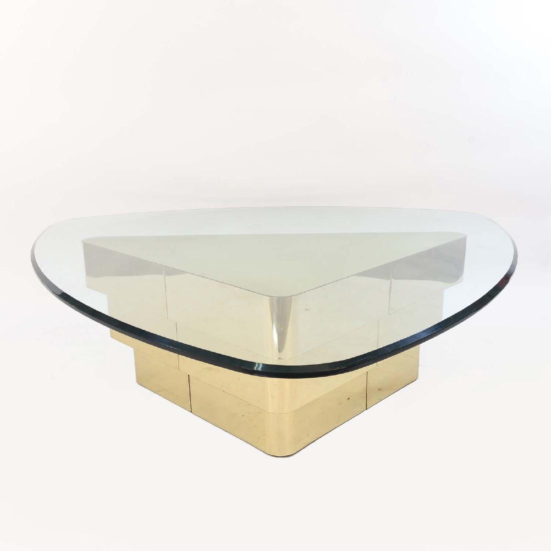 MID-CENTURY TIERED BRASS COFFEE TABLE (1 of 8)