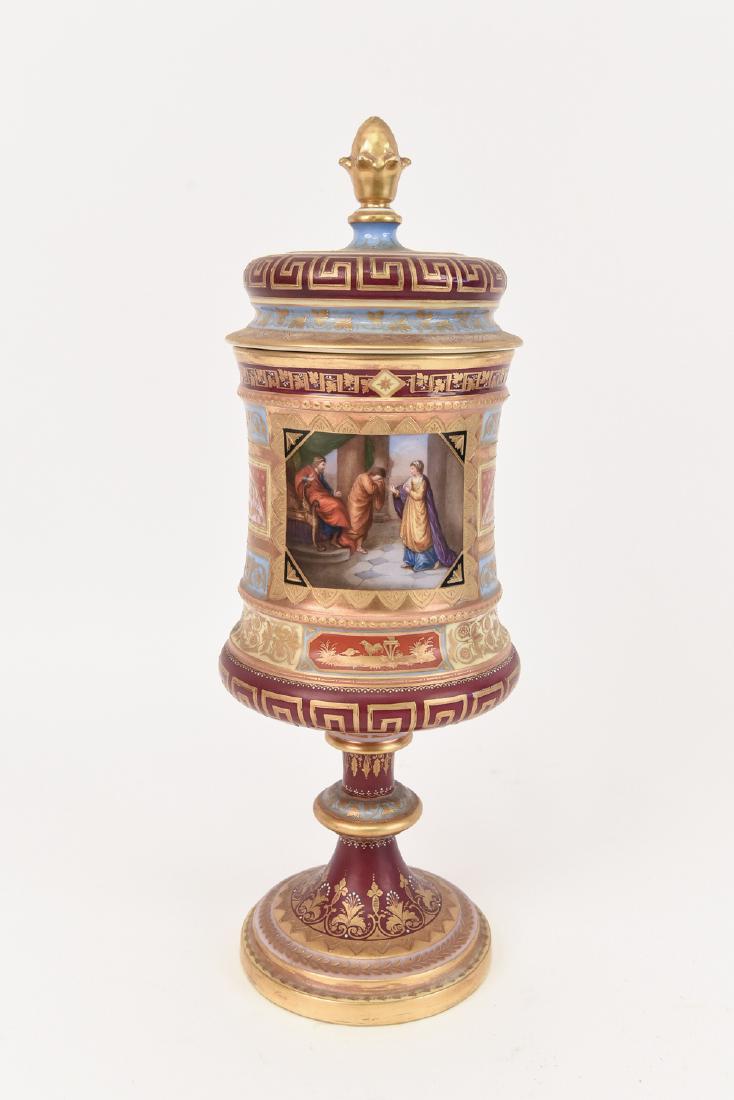 19TH C. VIENNA PORCELAIN URN (1 of 9)