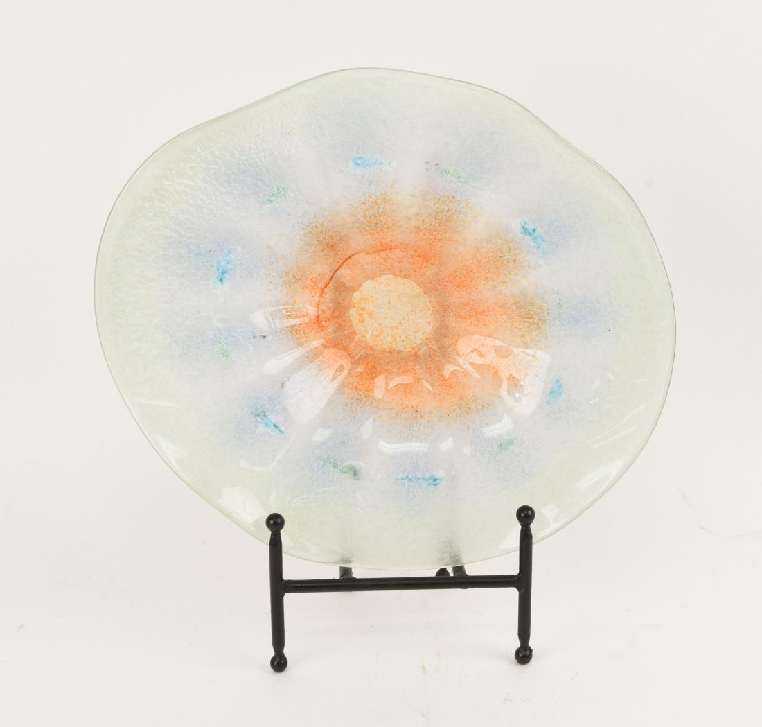 LUIGI MELLARA SCAVO MURANO ART GLASS BOWL SIGNED (1 of 8)