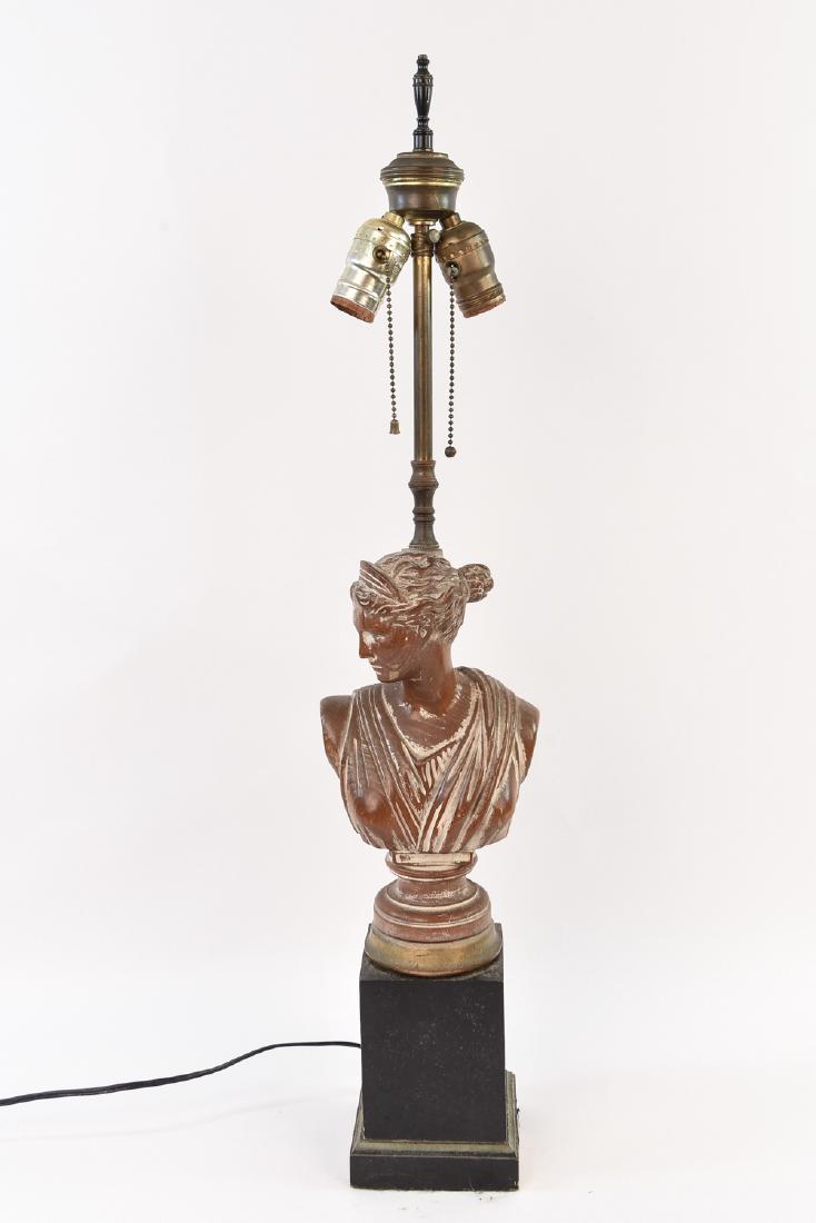 CLASSICAL FEMALE BUST SCULPTURE LAMP (1 of 5)