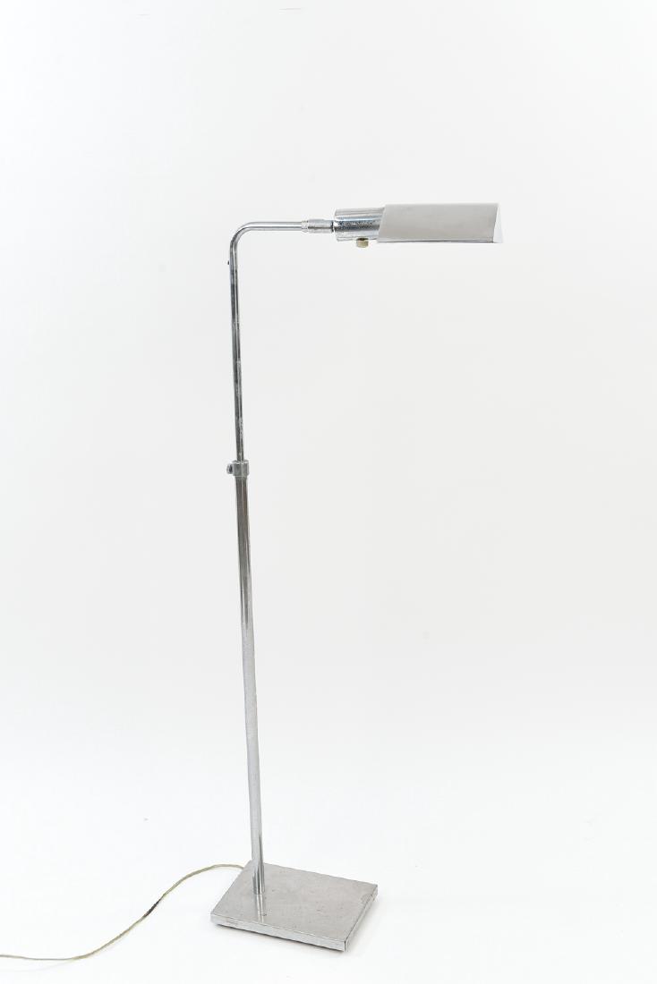 KOCH AND LOWY "OMI" CHROME FLOOR LAMP: Marked OMI on lamp neck. Dimensions: H 36" - 46" Condition: Pitting and rust.