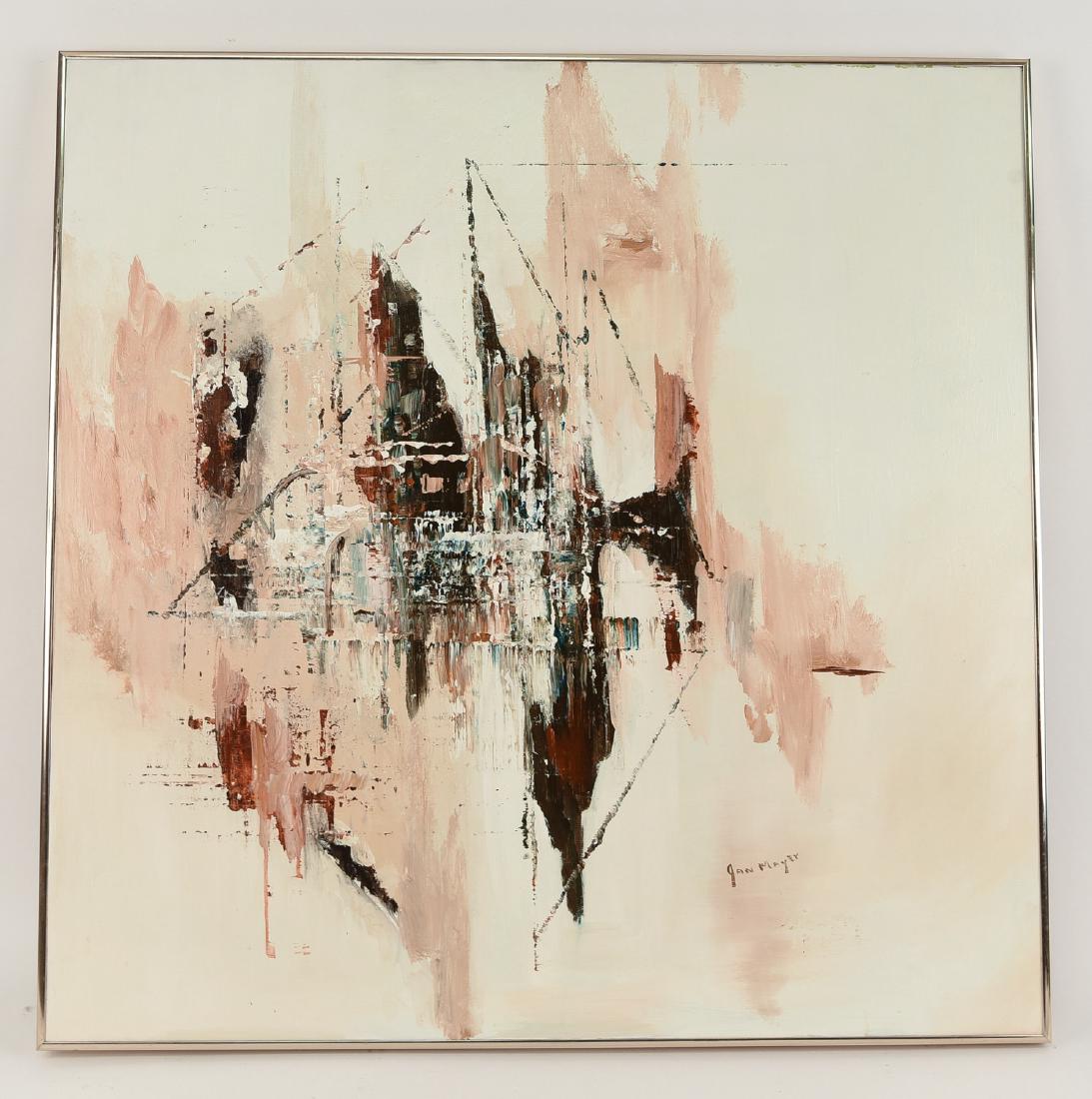 20TH CENTURY ABSTRACT O/C PAINTING (1 of 10)