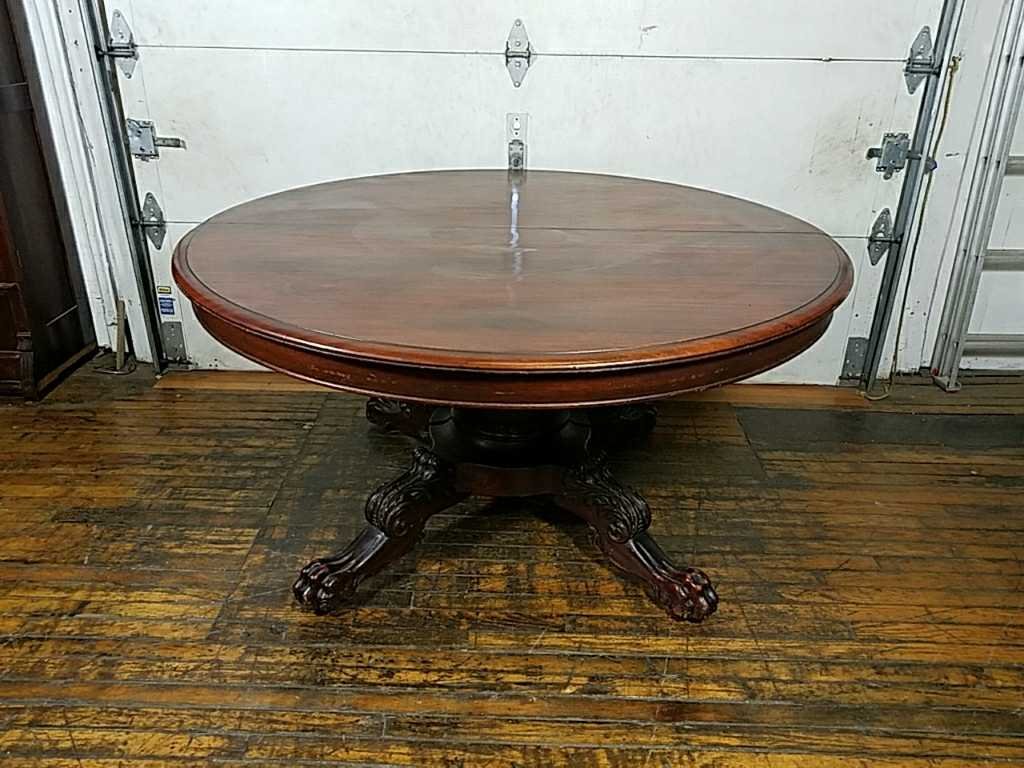MAHOGANY CLAW FOOT DINING TABLE (1 of 10)